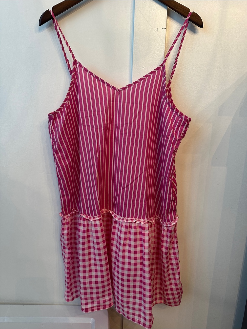 J. Crew Pink and White Striped swim cover up